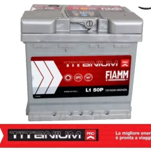 BATTERIA AUTO FIAMM NUOVA 50Ah 460A POSITIVO A DESTRA (+ DX) L1 50P – 7905143