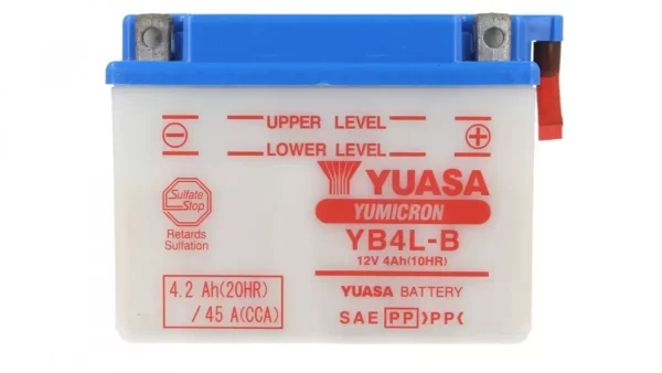 BATTERIA YUASA YB4L-B Per Piaggio 50 Vespa