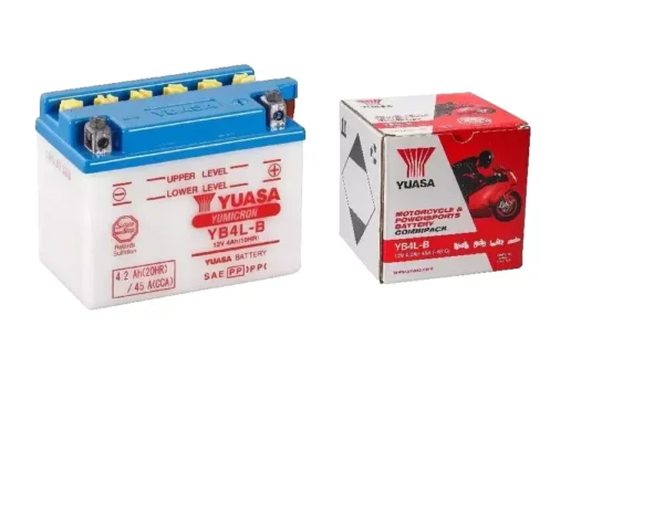 BATTERIA YUASA YB4L-B Per Piaggio 50 Vespa