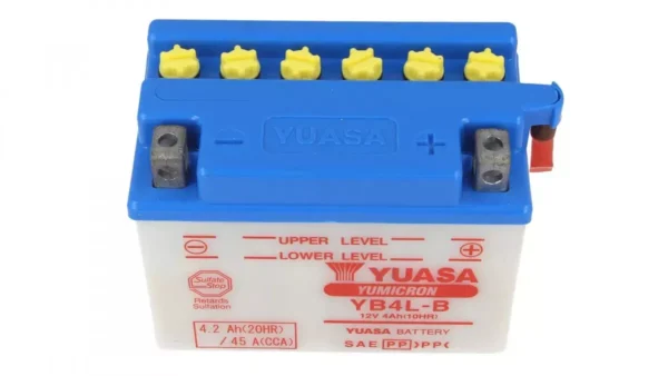 BATTERIA YUASA YB4L-B Per Piaggio 50 Vespa